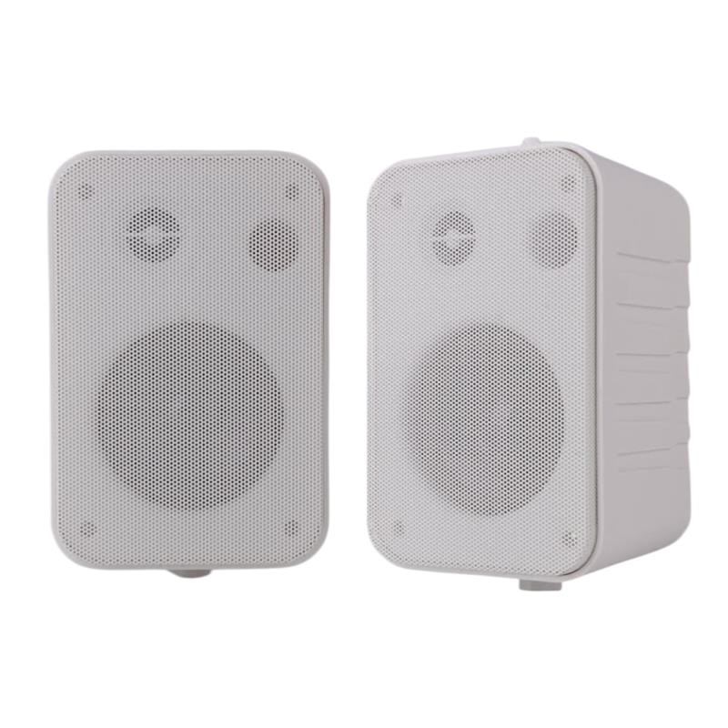 BAFLE DE 4 PLASTICO BLANCO CON TRANSFORMADOR DE LINEA