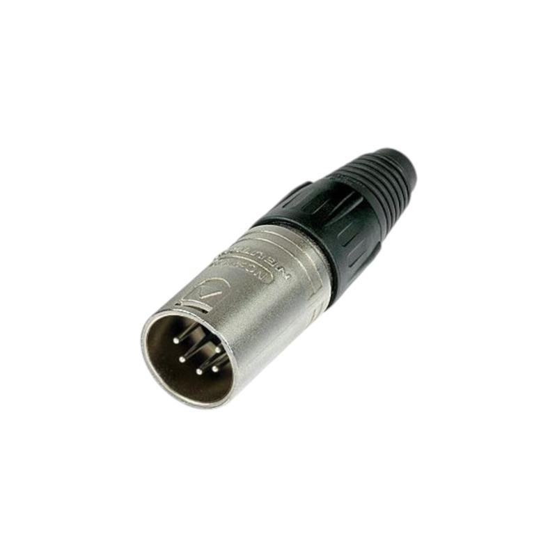 XLR-5 Cont. Macho a cable (plateado p/soldar)