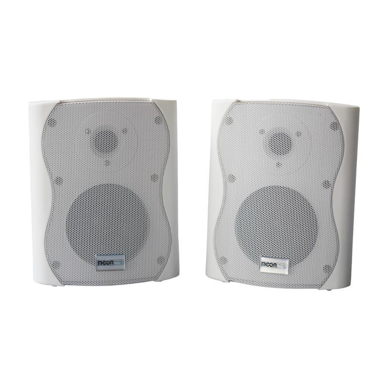 JGO DE BAFLE  DE 5.25 PULGADAS PLASTICO PARA INSTALACION BLANCO 8 OHMS C/TRAFO DE LINEA 70/100v